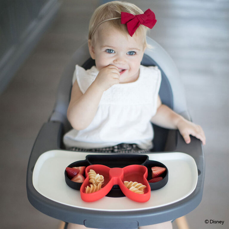 Bumkins Disney Silicone Grip Dish, BPA Free - Minnie Mouse