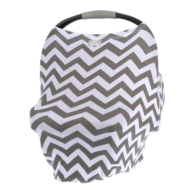 Itzy Ritzy Mom Boss 4-in-1 Multi-Use Nursing Cover, Car Seat Cover, Shopping Cart Cover and Infinity Scarf, Chevron