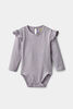 RISE Little Earthling Ruffle Bodysuit Purple