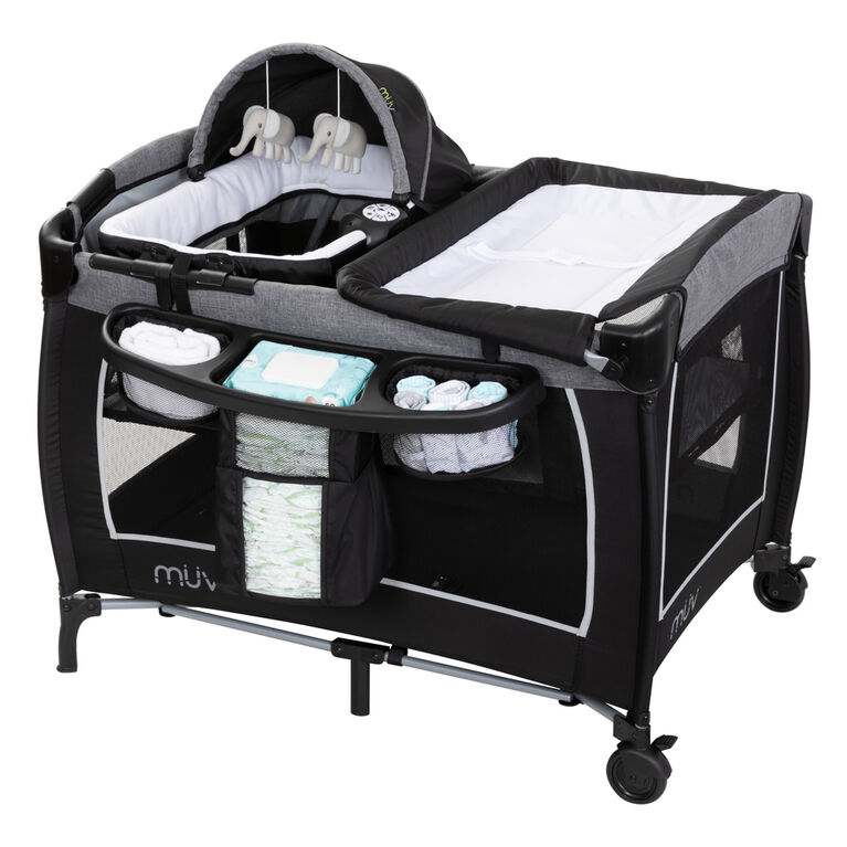 MUV Lil Snooze Deluxe III Playard Oxford Grey