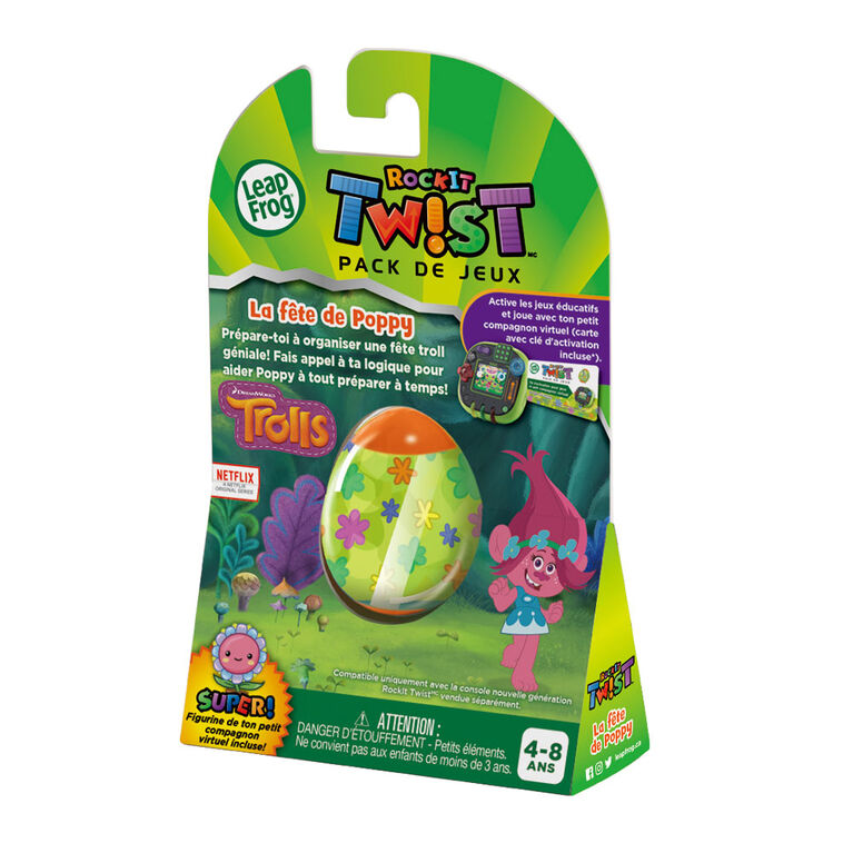 LeapFrog RockIt Twist Game Pack Trolls Party Time With Poppy - French Edition