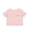 Tee-shirt poche arc-en-ciel et bordures à pompons rose Koala Baby - 24 mois