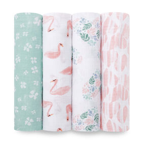 Aden + Anais Essentials 4-Pack Muslin Swaddle Briar Rose