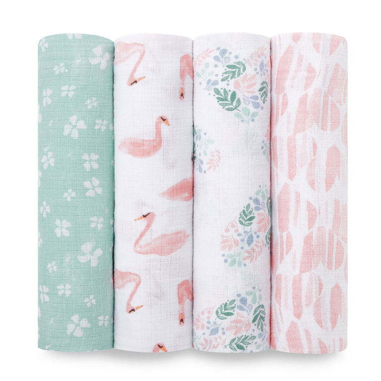 Aden + Anais Essentials 4-Pack Muslin Swaddle Briar Rose