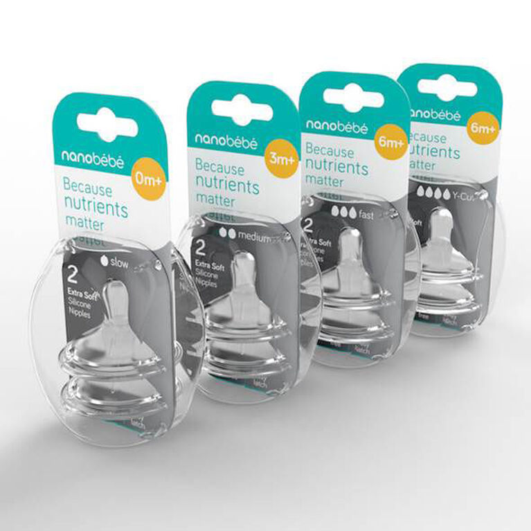 nanobébé Silicone Nipples 2Pack Y Cut Babies R Us Canada