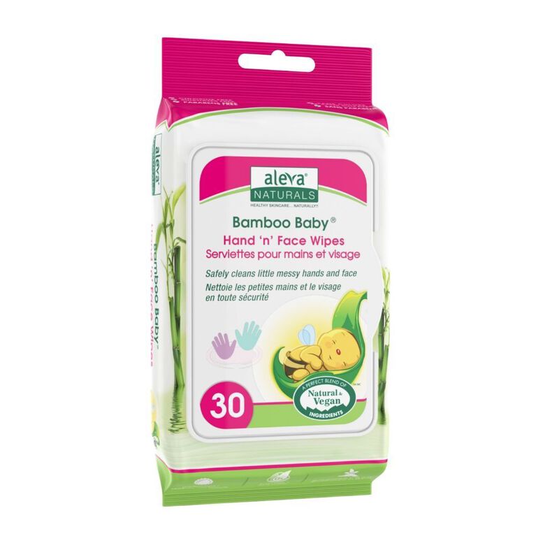 Aleva Naturals Bamboo Baby Serviettes Pour Mains et Visage.