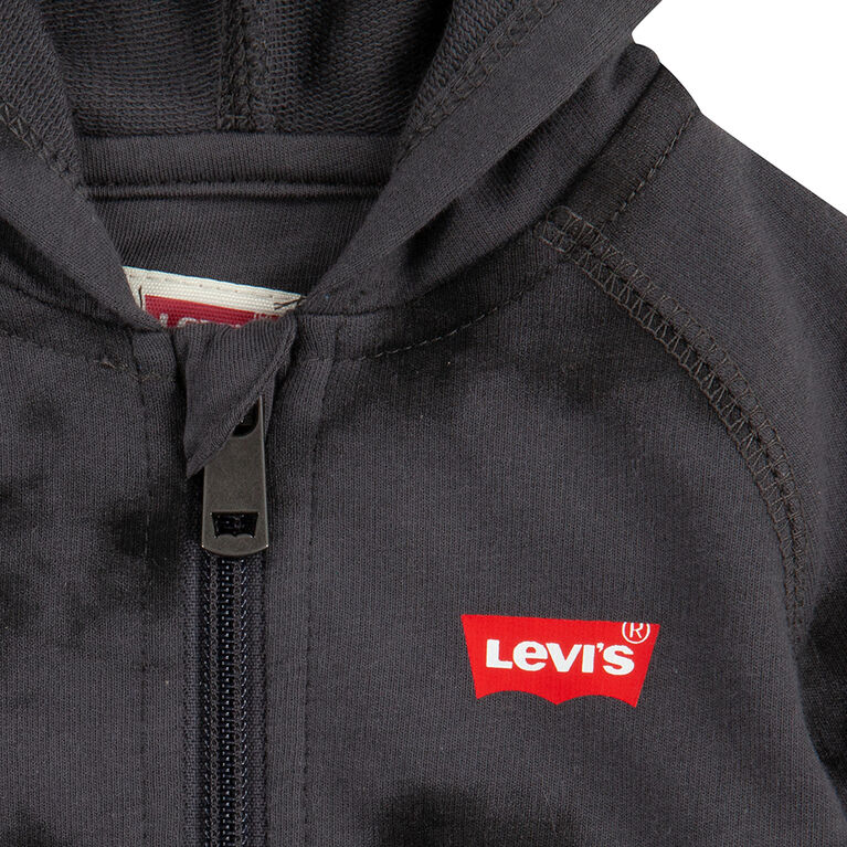 Levi's Washed Tie Dye Hooded Coverall - Magnet Grey - Size Newborn