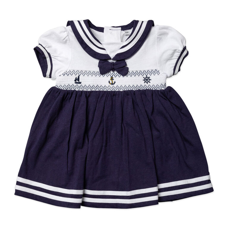 Rock a Bye Baby 2 Piece Dress Set:Navy Sailor 