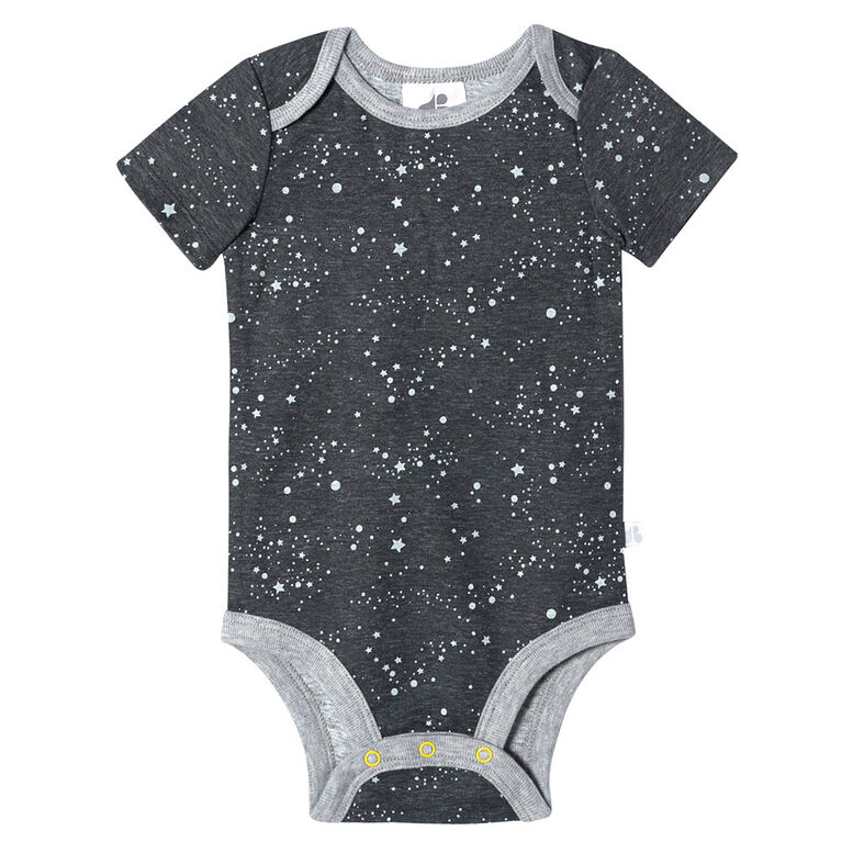 Just Born Baby Boys 4 Pack Organic Short Sleeve Onesies Bodysuits