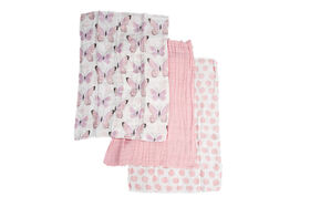 Emballage de 3 serviettes pour le rot en mousseline de coton Koala Baby.