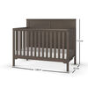 Forever Eclectic by Child Craft Wilmington Flat Top 4-in-1 Convertible Crib, Dapper Gray