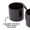 Diono Car Seat Cup Holders for Radian, Everett and Rainier Car Seats, Pack of 2 Cup Holders, Black
