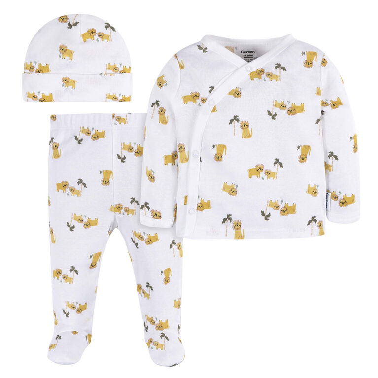 Gerber Childrenswear    Ensemble Ramenez-Moi à la Maison à boutons pression côté Lions Nouveau-Né