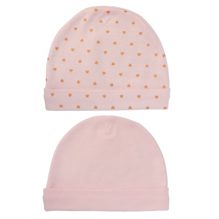 Koala Baby 2 Pack Baby Hats - Pink, size 0-3 months