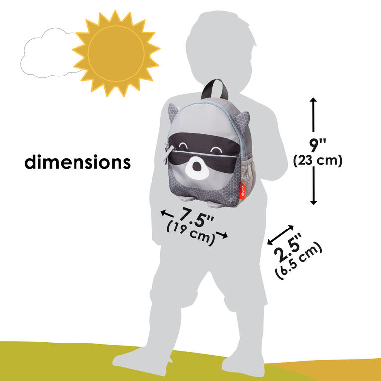 Diono Racoon Character Kids Mini Back Pack Toddler Leash & Harness for Child Safety, With Padded Shoulder Straps For Child Comfort
