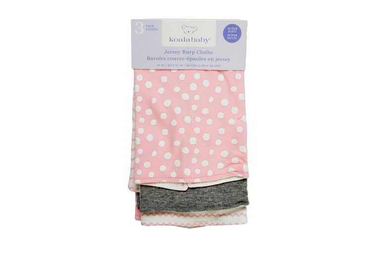 Koala Baby 3 Pack Jersey Burpcloths - Assortment May Vary