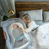 HALO SleepSack Swaddle - Ideal Temp - Heather Gray/Aqua Newborn  0-3 Months