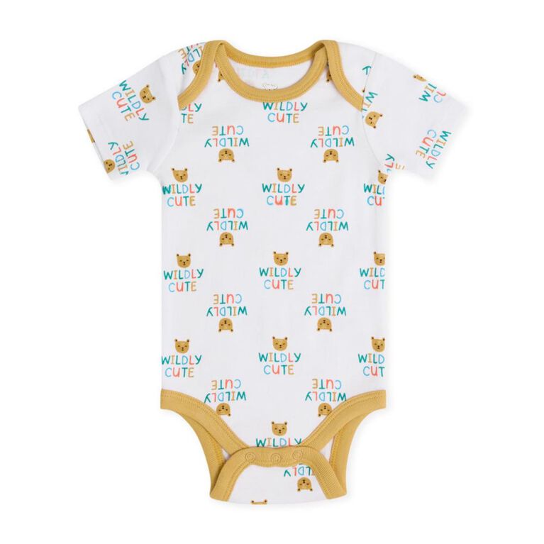 Koala Baby 4 Pack Short Sleeve Bodysuit, Blue Pop, Newborn