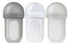 Boon Nursh Silicone Pouch Bottle 8 oz 3-Pack - Grey and White