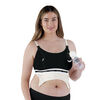 Clip and Pump Hands-Free Nursing Bra Accessory - Sustainable, Black, Large