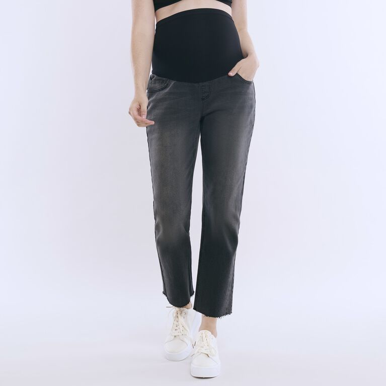 Motherhood Jean Secret Fit À Coupe Droite Et Ajustée Sur Le Ventre-Noir