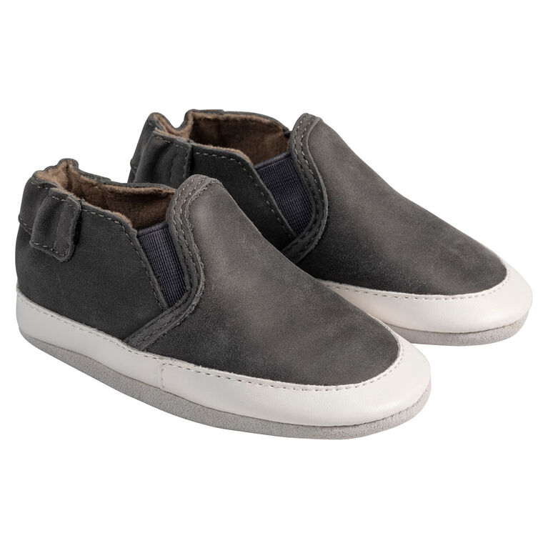 Robeez - Soft Soles Grey Leather 12-18m