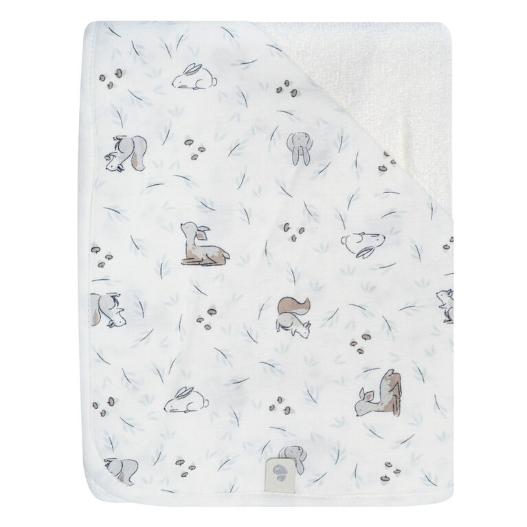 Perlimpinpin Bamboo Fawns Print Hooded Towel