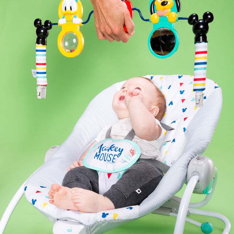 Bright Starts MICKEY MOUSE Take-Along Songs Infant to Toddler Rocker with Soothing Vibrations