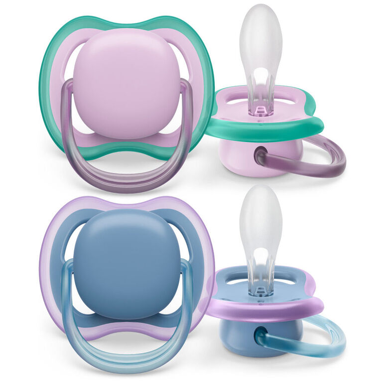 Avent Ultra Air Pacifier 6-18m hush /lilac 2pk