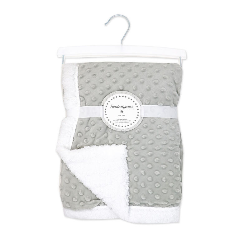 Tendertyme Grey Popcorn Sherpa Blanket