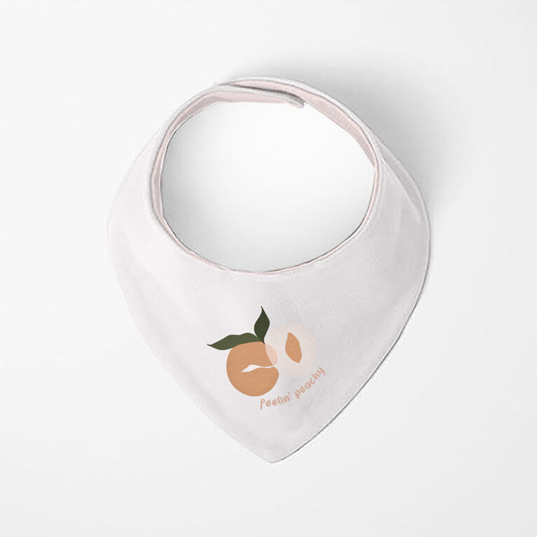Dribblebib Bandana Bib 2Pack Peach 6M+