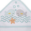Koala Baby 2-Pack Hooded Towel & 4-Pack Washcoth Set, Whales