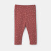 organic play legging , size 3-6m - Red
