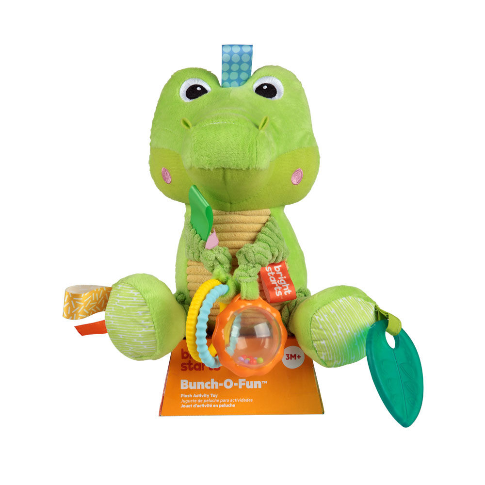 Bright Starts Bunch O Fun Plush Activity Toy Alligator Ages 3 months