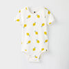 short-sleeve play all day organic bodysuit , 9-12m - white lemon