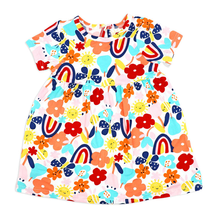 Mini Hop 2 Pack Dress: Multi Rainbow Floral