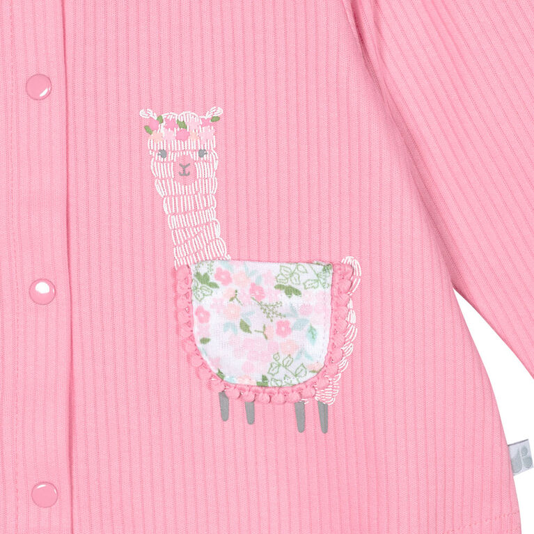 Just Born Baby Girls' 3-Piece Organic Take Me Home Set - Lil' Llama 0-3 months
