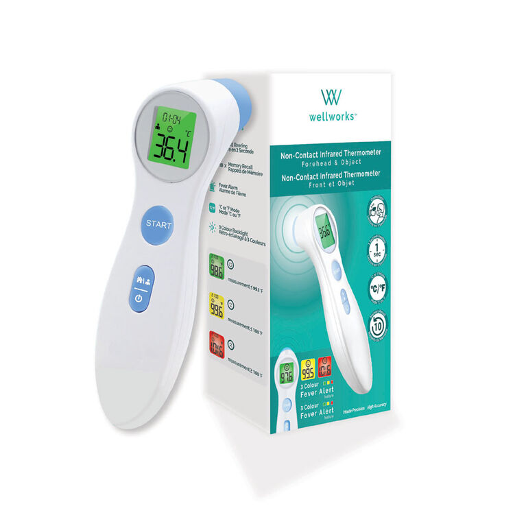 Thermomètre infrarouge sans contact wellworks