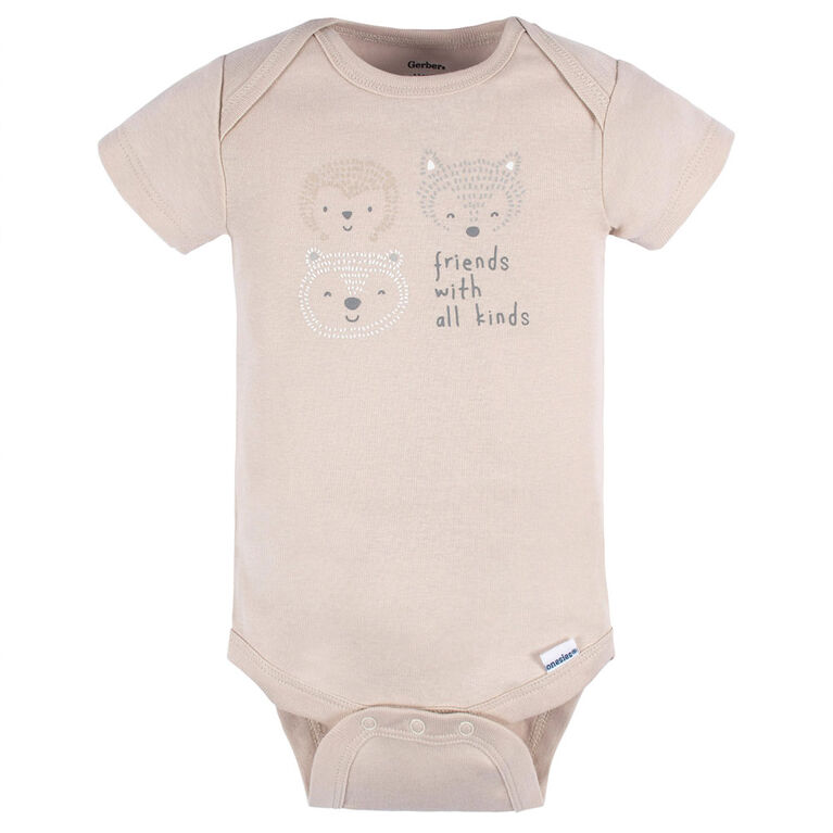 Gerber Childrenswear - Paquet de 3 combinaisons à manches courtes - Friends - 3-6M