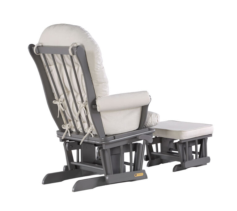 Lennox Valencia Glider Chair and Ottoman - Gray/Cream