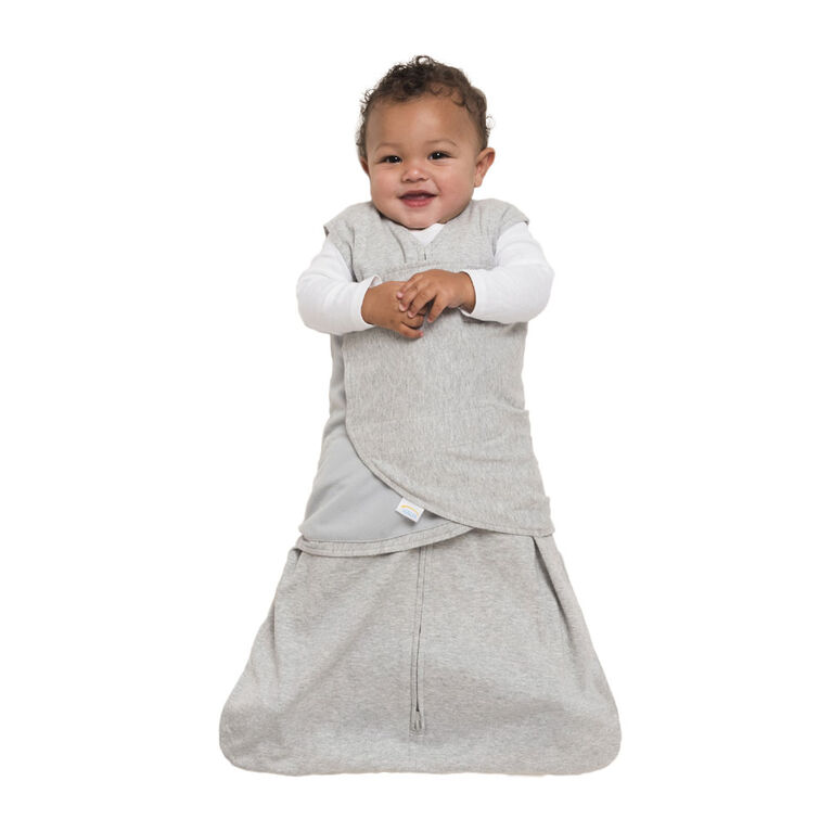 Couverture à Emmailloter HALO SleepSack - Coton - Heather Gray Petit 3-6 Mois