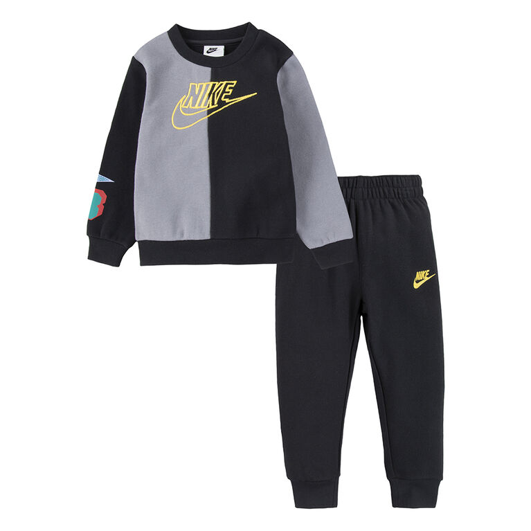 Nike Futura Colorblocked Crew Set - Black - Size 12 Months