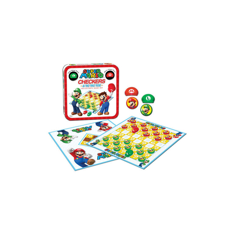 Checkers & Tic Tac Toe: Super Mario Collector’s Game Set