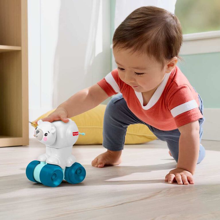 Fisher-Price-Ours polaire à poursuivre-jouet d'éveil pour bébé