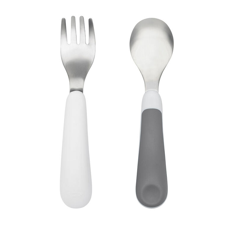 Oxo-Fork and Spoon Set - Gray