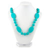 Collier de dentition a perles rondes et plates Teething Trends de Nuby - bleu