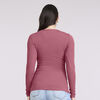 Motherhood - Long Sleeve Snap Henley Nursing Top - Red Violet - L
