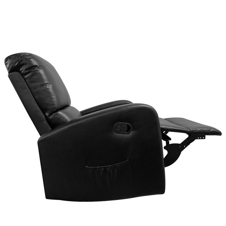 Kidiway Bermuda Fauteuil En Pu Cuir Noir