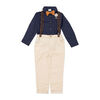 Little Gent Ensemble porte-jarretelles et nœud papillon : bleu marine, 2 ans