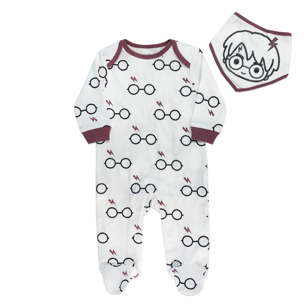 Harry Potter Sleeper with bibs White 9 Months